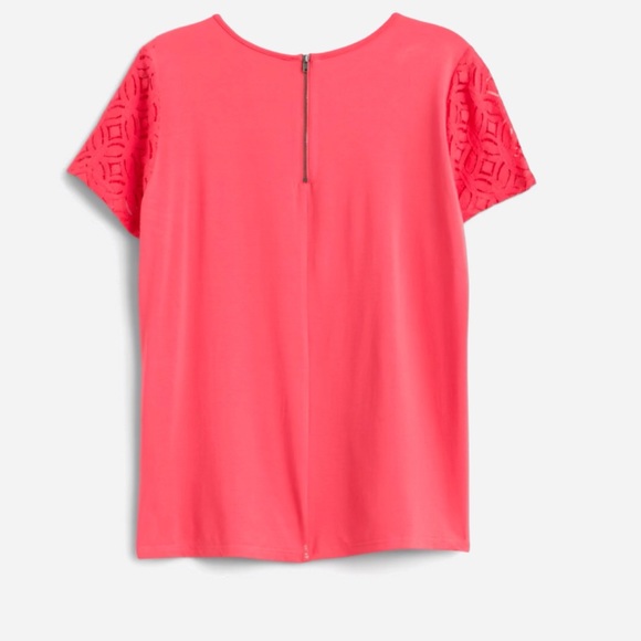 Hans Crochet Front Mixed Media Top - Picture 2 of 3